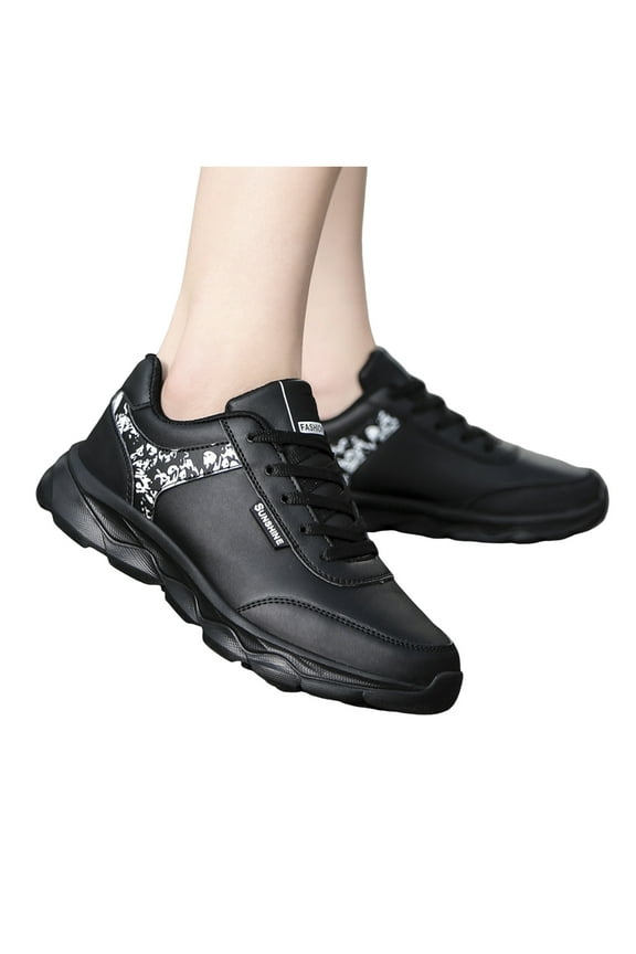 Women's Running Tennis Walking Shoes Casual Soft Leather Waterproof Nursing Work Fashion Sneakers Winter Fall