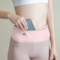 thumbnail image 1 of Women's Running Waist Pack, Breathable Adjustable Gym Waist Bag, Lightweight Water-Resistant Reflective Workout Belt with Zippered Pockets, Pink, 1 of 6