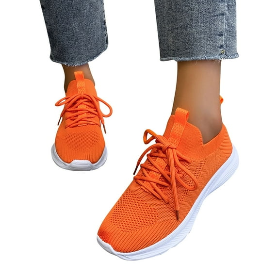 Women's Running Walking Sneakers Lace up Tennis Athletic Non Slip On Sports Shoes Casual Workout Shoe