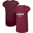 thumbnail image 1 of Women's Russell Athletic Heather Maroon Texas A&M Aggies Wordmark V-Neck T-Shirt, 1 of 3