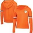 thumbnail image 1 of Women's Russell Heather Orange Clemson Tigers V-Neck Pullover Hoodie, 1 of 3