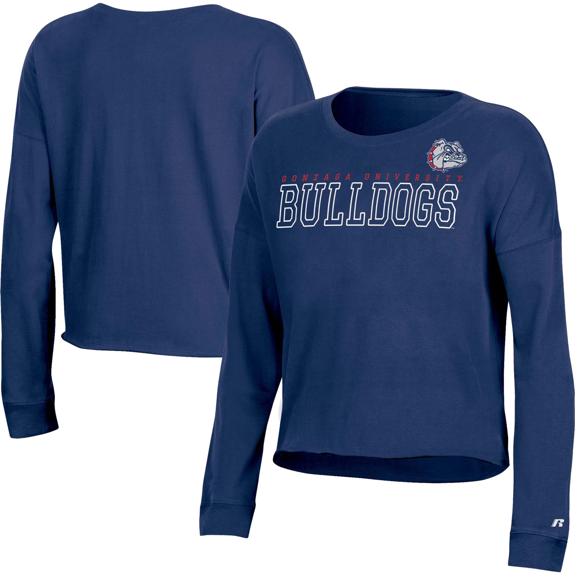 Women's Russell Athletic Navy Gonzaga Bulldogs Fashion Cropped Long