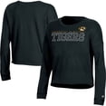 thumbnail image 1 of Women's Russell Black Missouri Tigers Fashion Cropped Long Sleeve T-Shirt, 1 of 3