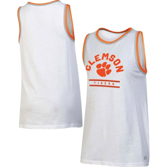 Women's Russell White Clemson Tigers Tank Top