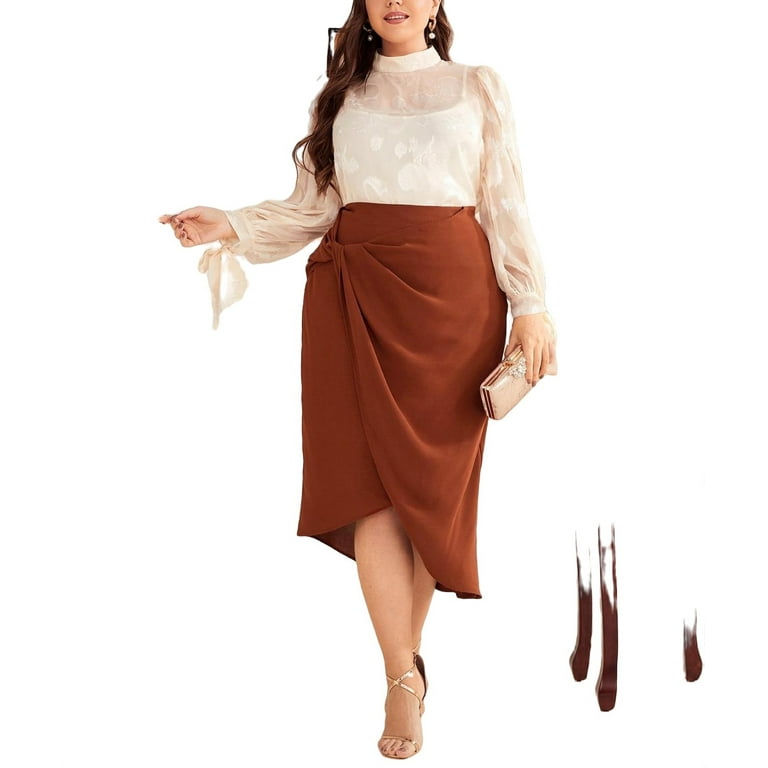 Plus size cheap skirts walmart