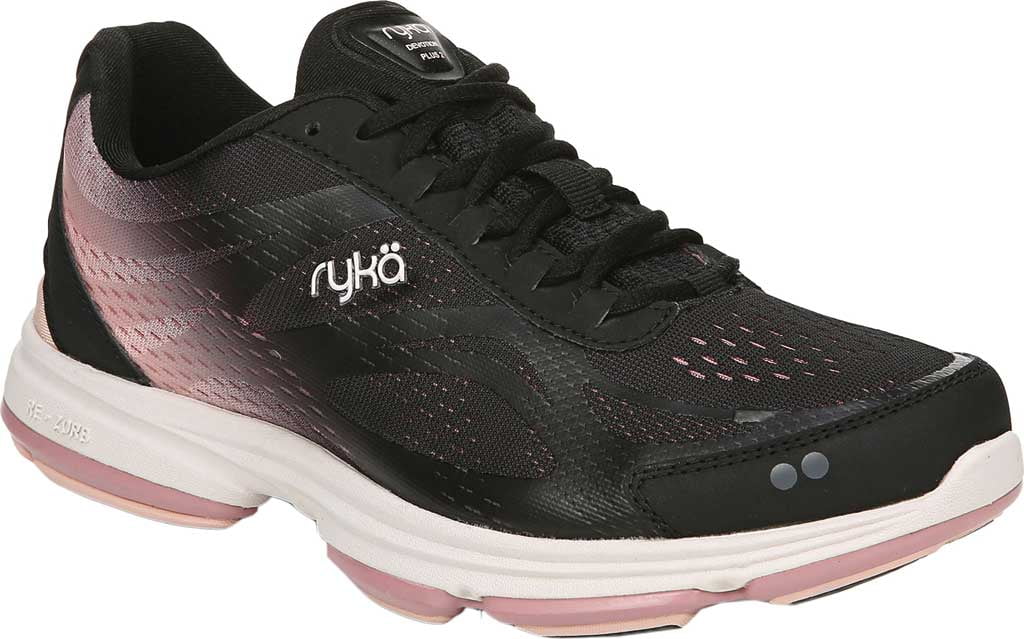 Women's Ryka Devotion Plus 2 Walking Shoe Black/Rose 8.5 M
