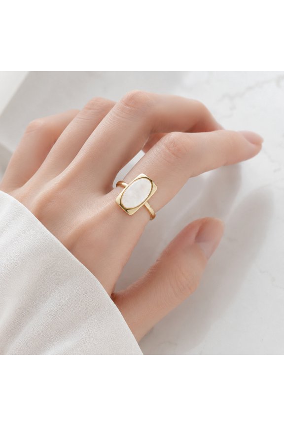 Women's S925 Sterling Silver Open Ring, Adjustable Minimal Fashion Jewelry