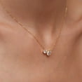 thumbnail image 1 of Women's S925 Sterling Silver Simple Water Drop Rhinestone Necklace, 1 of 2
