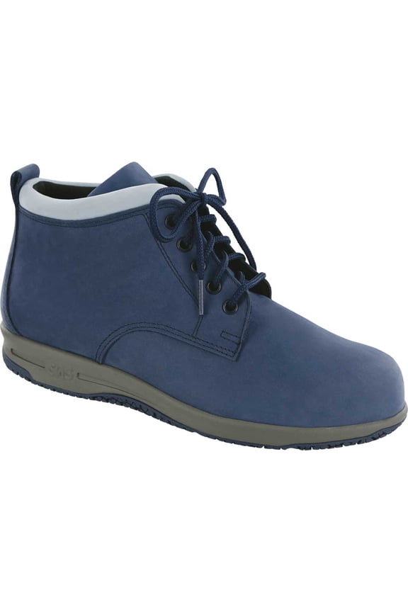 Women's SAS Gretchen Ankle Bootie Navy/Light Blue Water Resistant Leather 12 SS