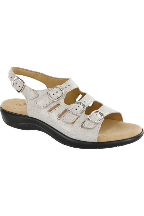 Women's SAS Mystic Adjustable Slingback Sandal Web Linen 10 N