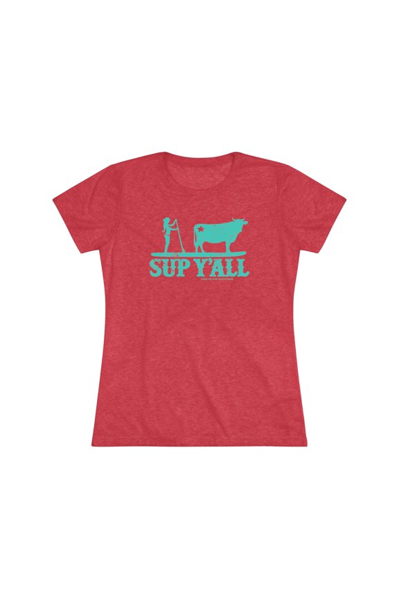 Women's "SUP Y'all Cowgirl" Triblend Tee by Bird Island Outfitters