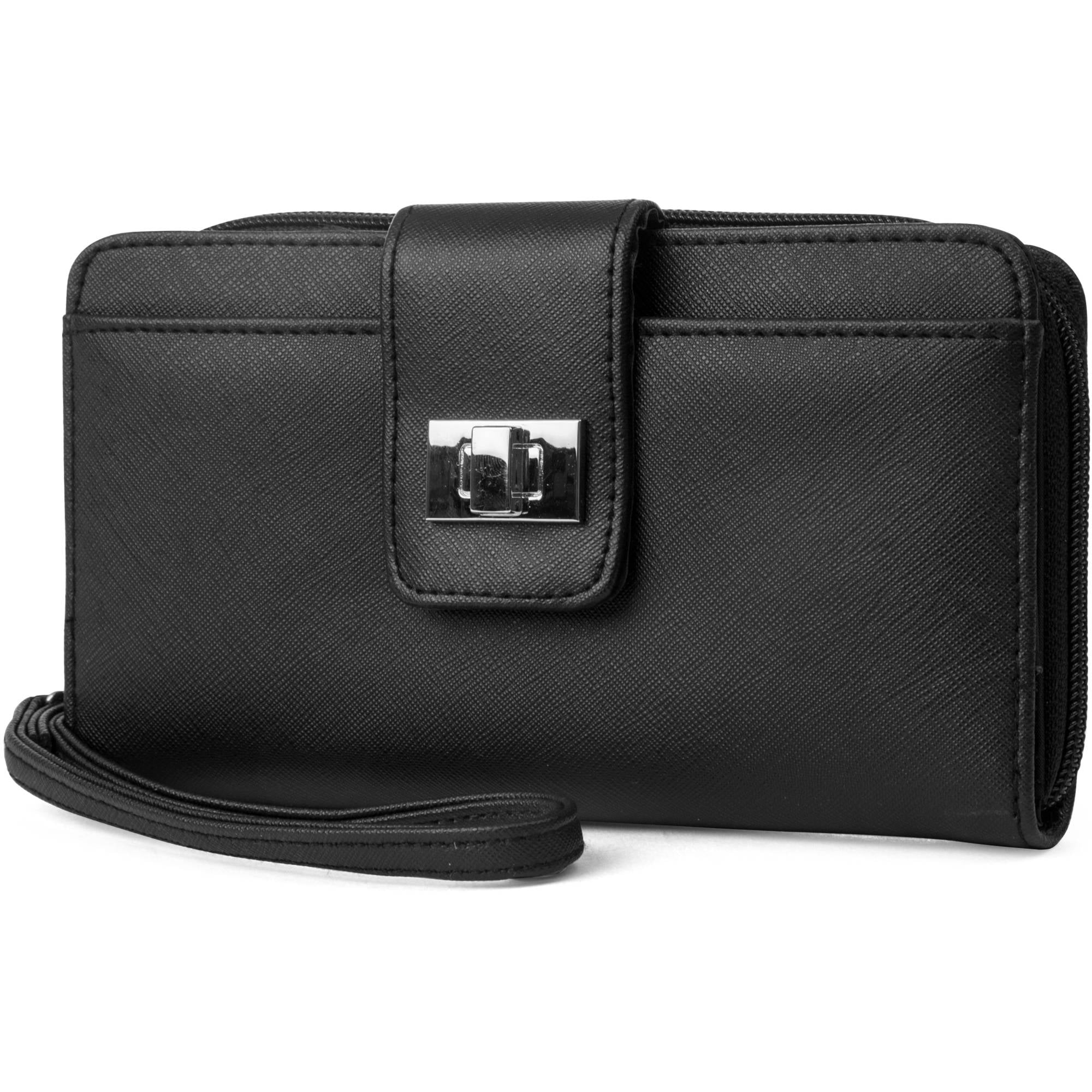 Women s Saffiano Bulk Clutch Wallet Wristlet Walmart