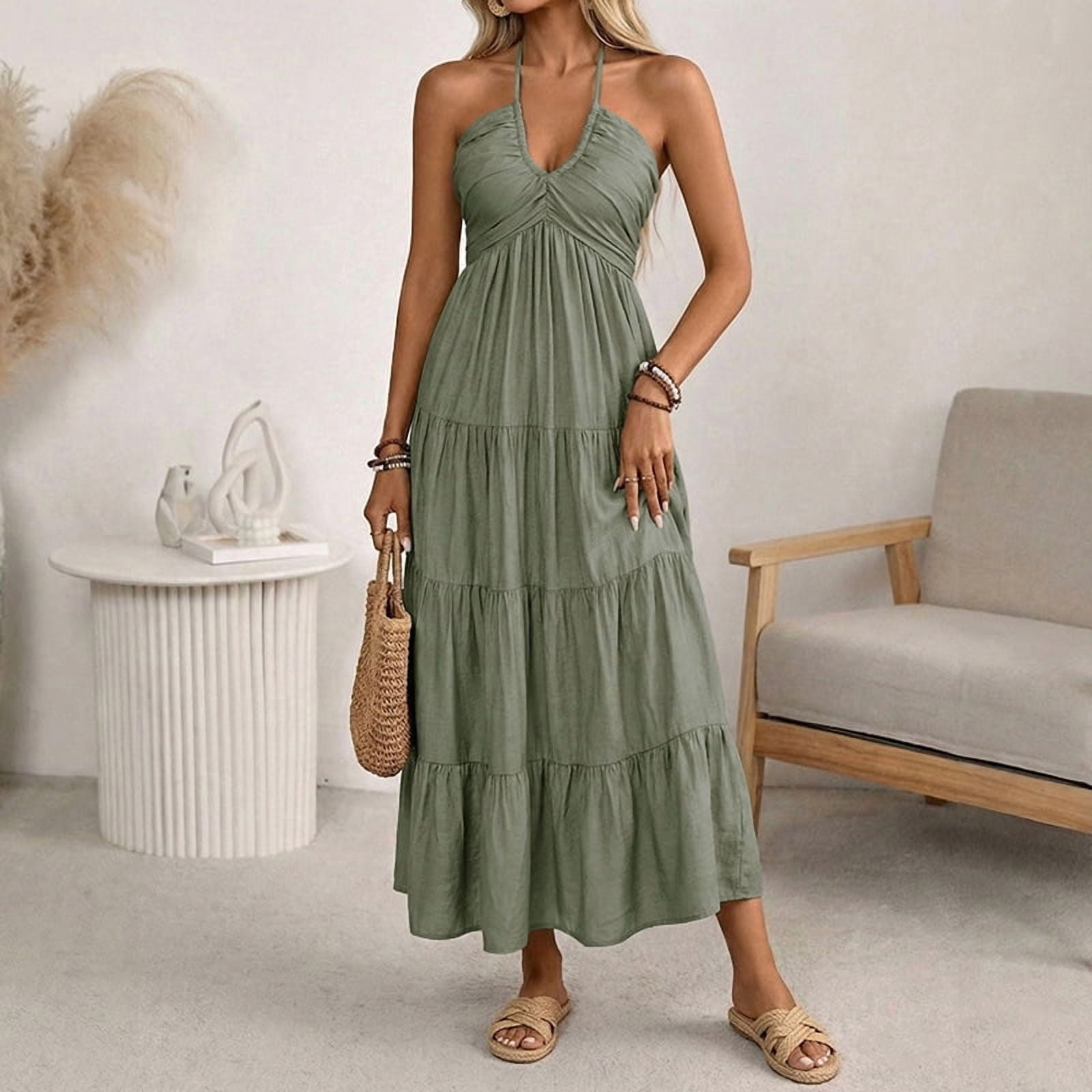 sage green dress casual Breezy Light Sleeveless Midi Sage green casual midi dress with a corset bodice Sage Green Green Mini Dress