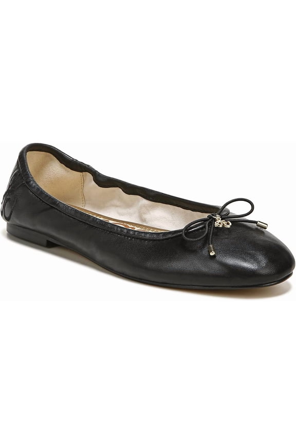 Women's Felicia Ballet Flats Black Leather 6.5N