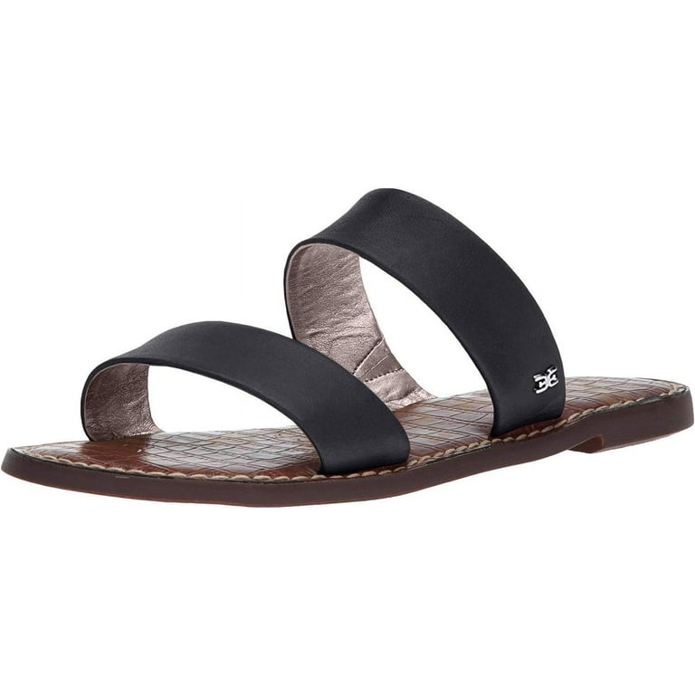 Women s Sam Edelman Gala Slide Sandal Black Leather 6M