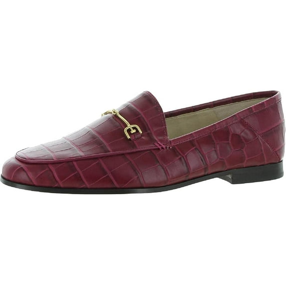 Sam Edelman Womens Loraine Velvet Embellished Loafers Red 8.5 Medium (B,M)