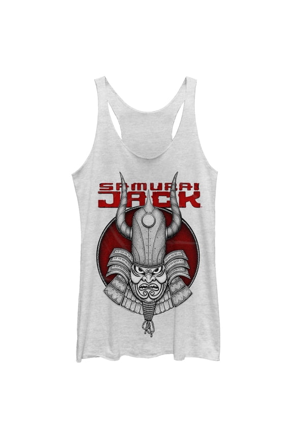 Women's Samurai Jack Artistic Armor  Racerback Tank Top White Heather X Large