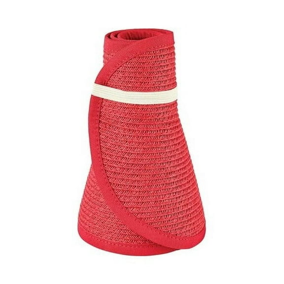 San Diego Hat Company Women's Ultrabraid Large Brim Visor Red OS