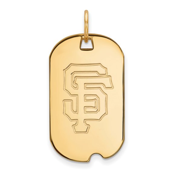 Women's San Francisco Giants 14k Yellow Gold Small Dog Tag Pendant