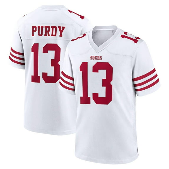 Women's San Francisco Purdy 13 White Stitched T-Shirts Sports Player Game Top, Large