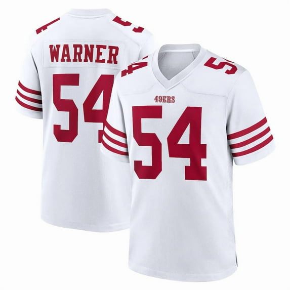 Women's San Francisco Warner 54 White Stitched T-Shirts Sports Player Game Top, Medium
