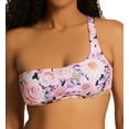 thumbnail image 1 of Women's Sanctuary PP22107 Petal Pusher One Shoulder Bikini Swim Top (Multi XS), 1 of 4