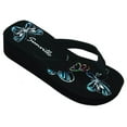 thumbnail image 1 of Women's Sandals Platform Wedge Studded Strap Butterfly Thong Flip Flops, 1 of 1