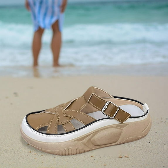 Women's Sandals Soft Rubber Sole Flat Sandals for Outdoor Daily Wear Indoor 40