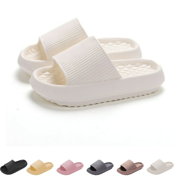 Cloud Slides for Women and Men Sandals, House Pillow Slippers Bathroom Super Soft Comfy Shower Slide Sandals for Indoor and Outdoor
