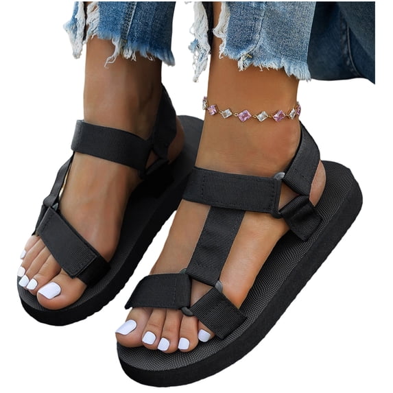 Women's Sandals Summer Comfortable Casual Sport Walking Hiking Sandals Lightweight Soft Breathable Outdoor Shoes, 41