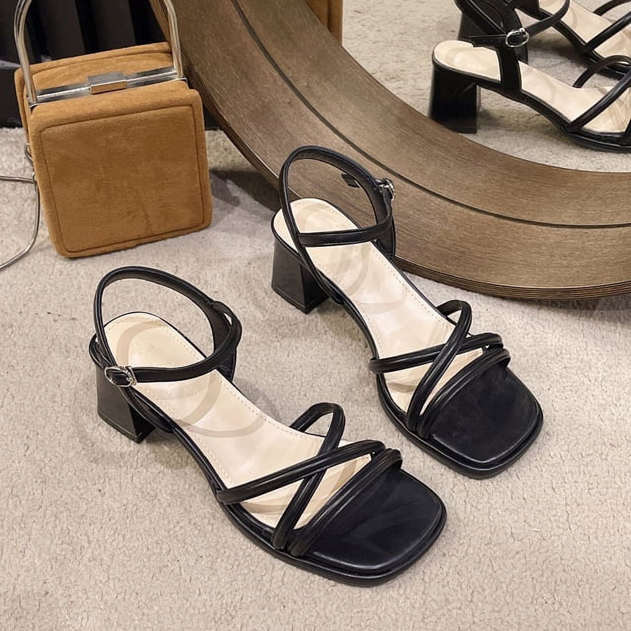 Designer low heel sandals hot sale