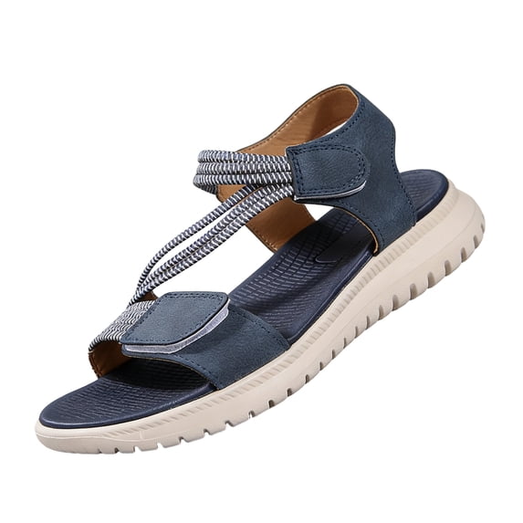 Women's Sandals with Arch Support Summer Orthopedic Sport Wide Width Sandals Hiking Adjustable Straps Velcro Sandal, 38