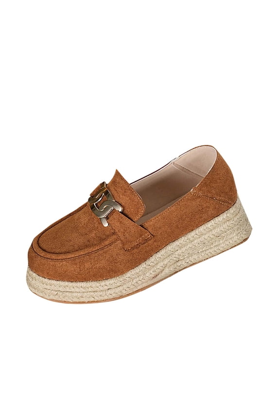 Women's Sandles Oofos Shoes for Women Women's Fashionable And Casual Versatile Fisherman's Eye-Catching Summer And Fall Style Comfortable Thick-Soled Height-Increasing Loafers Brown