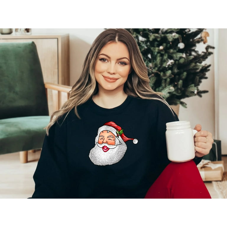 Women's Santa Claus Face Sweatshirt