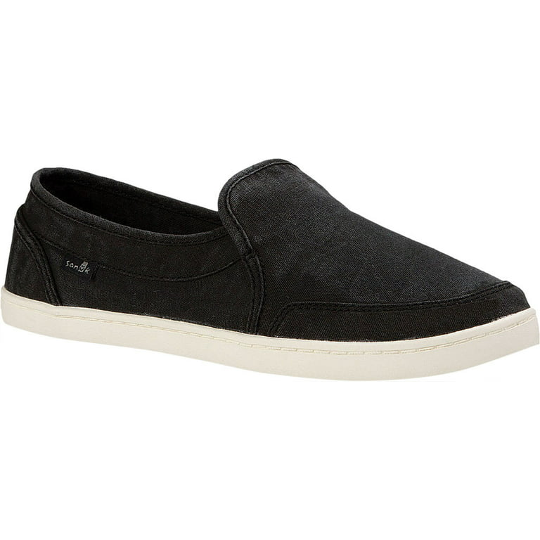 Women's Sanuk Pair O Dice Sneaker Washed Black Washed Canvas 7.5 M 