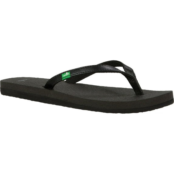 Women's Sanuk Yoga Spree 4 Flip Flop Black Synthetic 11 M