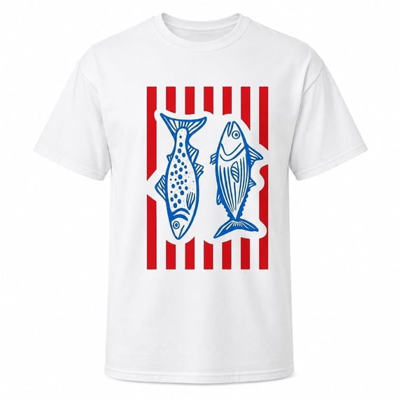 Women's Sardine Graphic T-Shirt, Unisex Classic Fit Cotton Tee