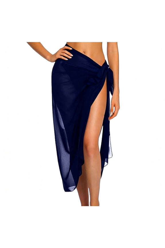 Women's Sarong Wrap Skirts Sheer Tie Bikini Cover Up Summer Casual Beach Swim Vacation Bathing Suit Wraps