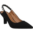 thumbnail image 1 of Women's Sarto by Franco Sarto Dynasty Slingback Black Kid Suede Leather 7.5 M, 1 of 6