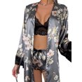 thumbnail image 1 of Women's Satin 2 Piece Robe and Nightgown Set, 1 of 6
