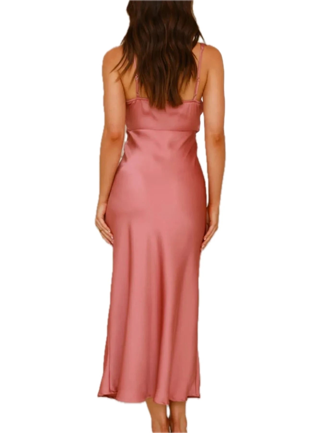 Rulvian Women's Satin Asymmetrical Midi Dress 100% Polyester Elegant Eveningwear for Special Occasions and Chic Parties, Size: Small Rulvian Women's Satin Asymmetrical Midi Dress 100% Polyester Elegant Eveningwear for Special Occasions and Chic Parties, Size: Small