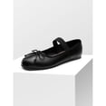 thumbnail image 1 of Women’s Satin Ballerina Bow Knot Ballet Flats With Elastic Strap, 1 of 8