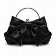 thumbnail image 1 of REMANLAND Women's Satin Evening Clutch, Black, 1 of 8