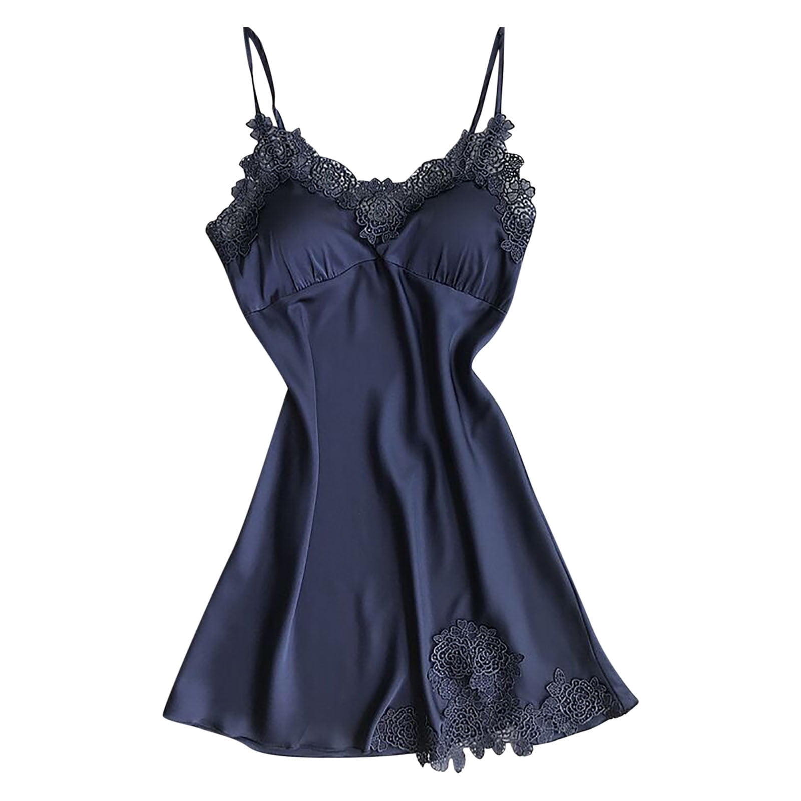 navy blue lace homecoming dresses Beautiful Navy Blue Satin and Lace Knee Length Homecoming Dress, Short –  Cutedressy main image 0