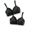 thumbnail image 1 of Women's Satin Comfort Wireless Bra 2 Pack, Style MJP196, 1 of 6