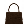 thumbnail image 1 of Women's Satin Evening Bag Top Handle Clutch Purse, Pleated Formal Handbag for Wedding Guest Party Prom Dinner, 1 of 7