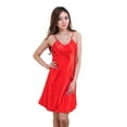 thumbnail image 1 of Women's Satin Full Slip Dress Spaghetti Strap Nightdress Lingerie Chemise Nightgown, 1 of 7