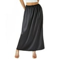 thumbnail image 1 of Women's Satin Half Slip Lace Long Underskirt Elastic Waist Long Slips for Under Dresses Extender Underskirt, 1 of 7