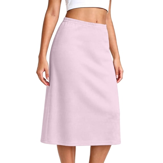 Women's Satin Half Skirt, Knee Length Underskirt for Dresses and Skirts Soft Lightweight Petticoat Liner