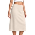 thumbnail image 1 of Women's Satin Half Skirt, Knee Length Underskirt for Dresses and Skirts Soft Lightweight Petticoat Liner, 1 of 4